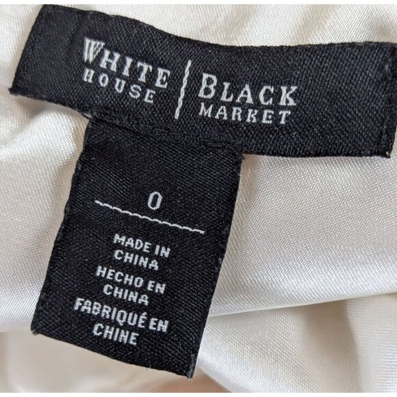 White House Black Market Women size 0 Dress Crochet Lace Overlay Belt Cruise NYC - Picture 7 of 11